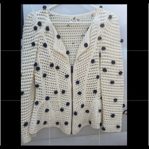 Moth Candy Dot Pom Pom Sweater